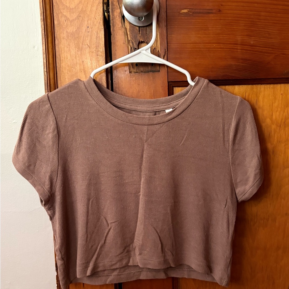 PacSun brown Crop T-Shirt